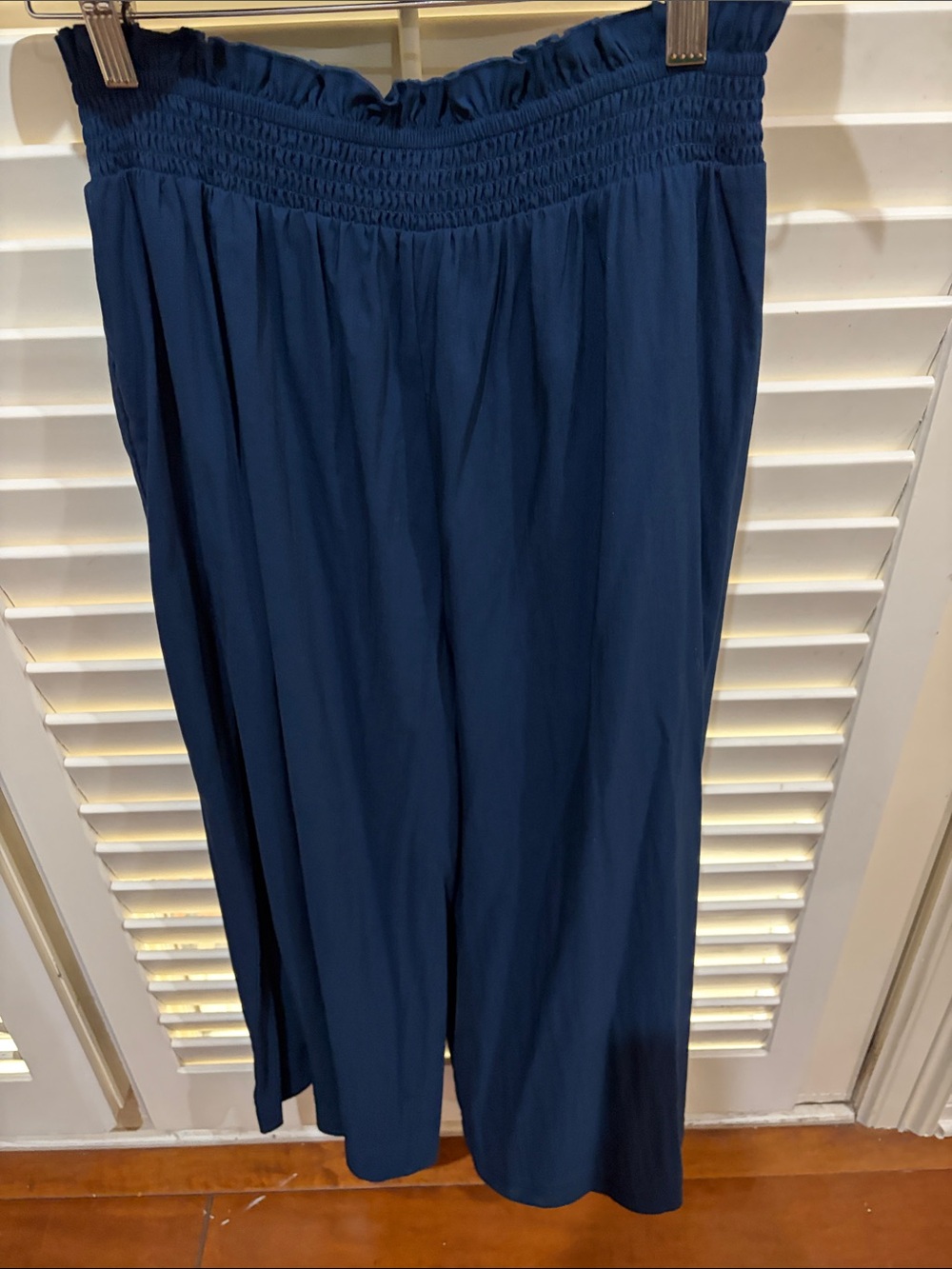 Metsea.Navy Ruffle Top & Wide-Leg Pants Set. Size Medium NWT - Picture 3 of 8